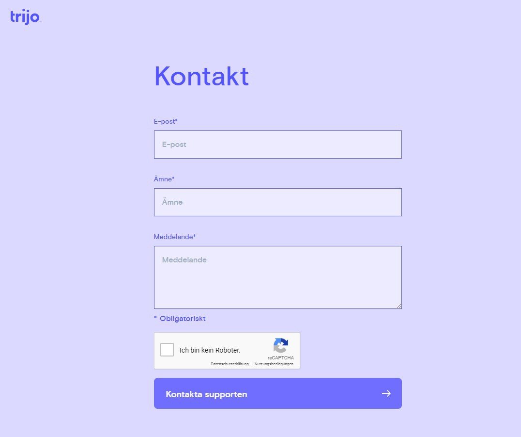 Kontakt hos Trijo